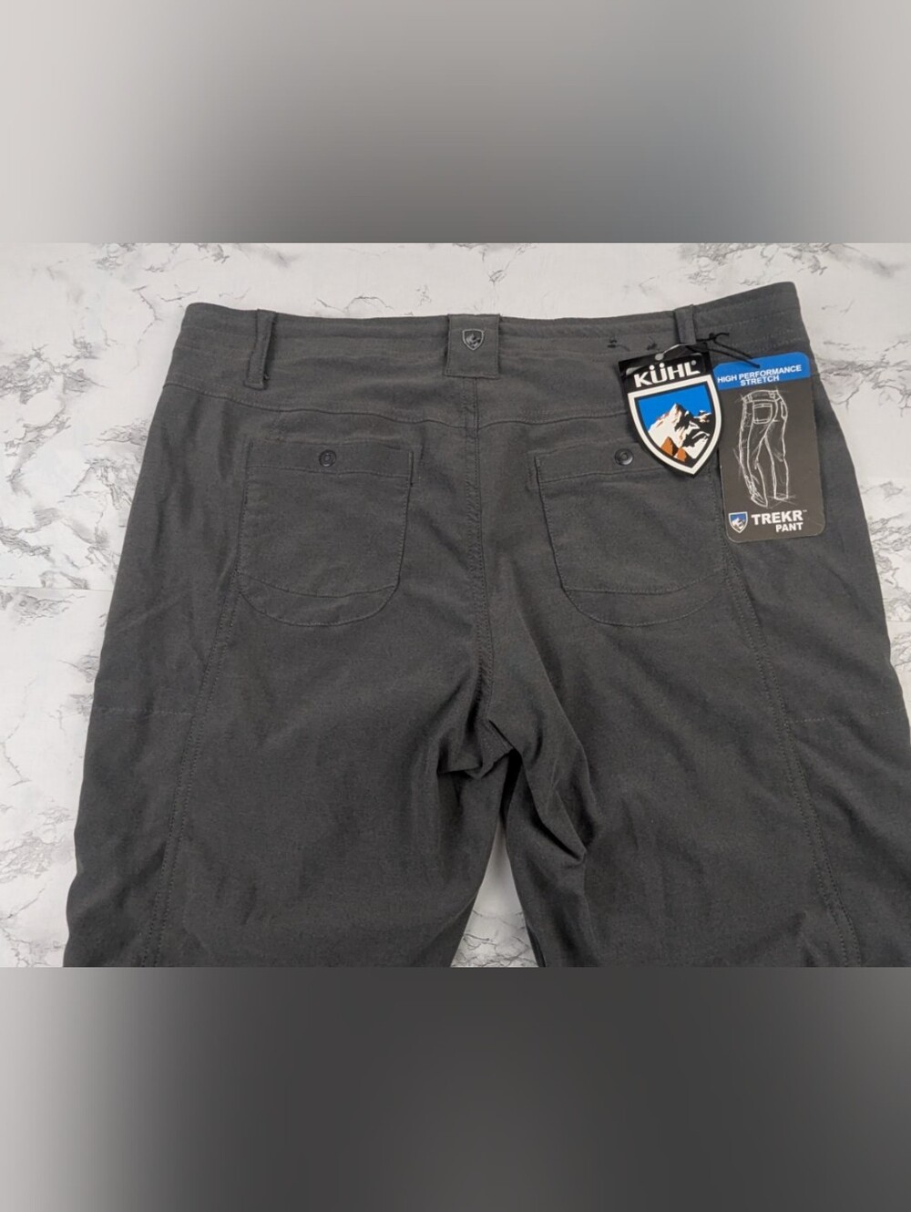 NWT KÜHL Womens Trekr Pant Size 12 Reg Charcoal Gray Hiking Outdoor Stretch
